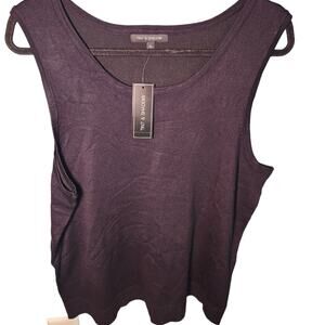Tint & Shadow Black Sleeveless Knit Tank Shell‎ NWT Size XL